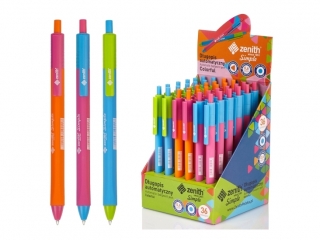 Długopis automatyczny trójkątny Zenith Simple Colorful displ