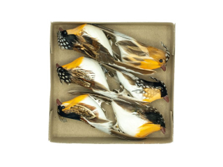 Ptaszki dekoracyjne PTD-6128 box 6 szt. rozm.12 cm. mix wzorów