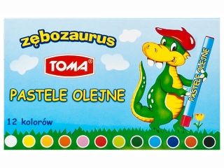 Pastele olejne TOMA Zębozaurus 12 kolorów