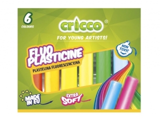 Plastelina CRICCO fluorescencyjna 6 kolorów