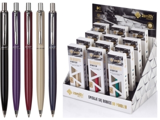 Długopis automatyczny Zenith 12 Color line w etui display 12 sztuk, mix kolorów ASPROM