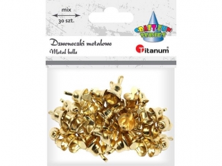 Dzwoneczki metalowe 6/8/10mm z�ote 30szt.