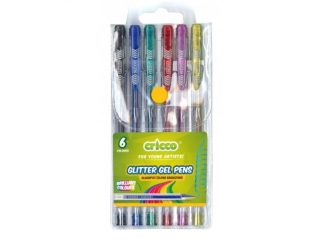 Dugopisy elowe brokatowe CRICCO 6 kolorw