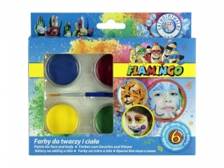 Farby do twarzy i ciała wodne 6 kolorów classic