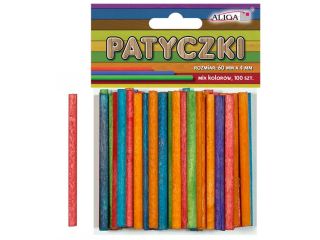 Patyczki PK-0159 mix kolorów op. 100szt. 60x4mm PROM