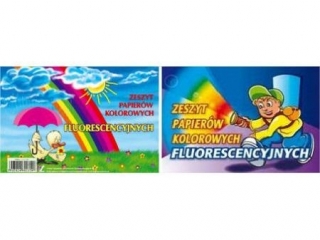 Zeszyt papier�w kolorowych fluo. A5