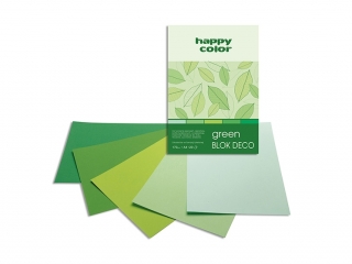 Blok Deco A4 20k. HAPPY COLOR Green 170g 5 kol.