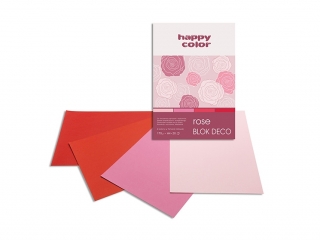 Blok Deco A4 20k. HAPPY COLOR Rose 170g 4 kol.