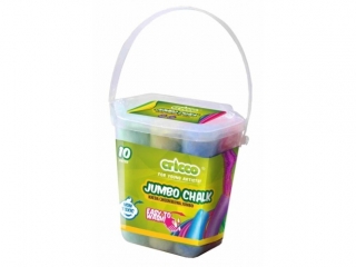 Kreda kolorowa Jumbo CRICCO 10 sztuk wiaderko