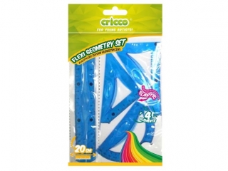Zestaw geometryczny CRICCO Flexi z linijką 20cm