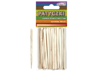 Patyczki PK-0081 bezbarwne op.100szt. 88X5X2mm PROM.