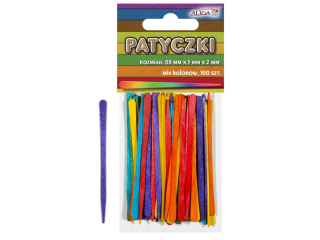 Patyczki PK-0098 mix kolorów op. 100szt. 88X5X2mm PROM.