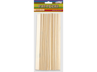 Patyczki PK-2563 drewniane naturalne, 20szt. rozm. 200x18x1, 6mm