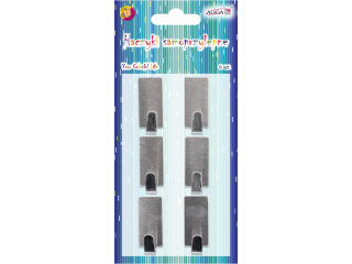 Haczyki samoprzylepne PH-2853 metalowe, rozm.1, 5x3, 5cm, op.6szt.