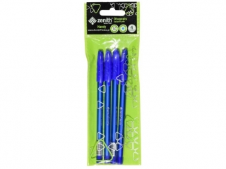 Dugopis ze skuwk 0,7  mm ZENITH HANDY niebieski - 4 szt. opp bag  [opakowanie=50szt]