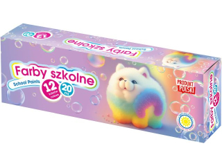 Farby szkolne ASTRA Pieski 12 kol. x 20 ml