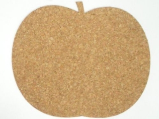PODKADKA KORKOWA POD KUBEK JABKO 95X112X3MM 6 SZT. [opakowanie=10szt]