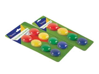 Magnesy 40 mm KOLOROWE mix A4  FO70418 [opakowanie=12szt]