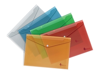 Teczka A4 kopertowa CRYSTAL na zatrzask niebieska FO21611 [opakowanie=12szt]