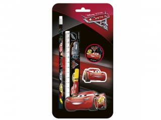 Zestaw 4 przyborów szkolnych DERFORM Cars 42