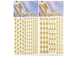 Paski samoprzylepne ilo�� wzor�w: 2 kolor: z�ote