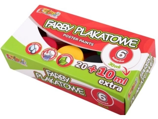 Farby plakatowe PENMATE Kolori  6 kolorw 30 ml