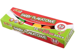 Farby plakatowe PENMATE Kolori 12 kolorw 30 ml