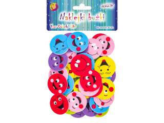 Naklejki piankowe NKB-5533 buki 3cm, mix wzorw i kolorw, op. 40szt.