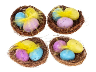 Gniazda z pisankami  �rednica: 5cm  ilo��: 4 szt