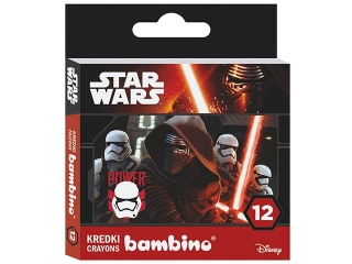 Kredki BAMBINO 12 kolorów MAJEWSKI Star Wars VII opakowanie