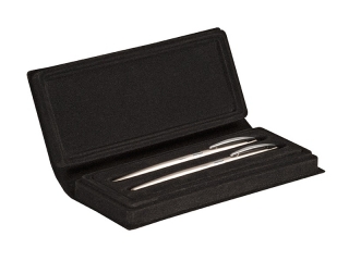 Komplet TETIS KK700 pióro + długopis 0,7mm srebrny