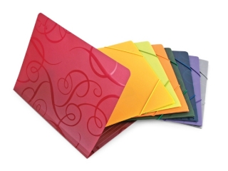 Teczka A4 plastikowa z gumk� BAROCCO szara FO21435 [opakowanie=12szt]