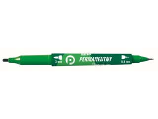 Marker permanentny TETIS Premium 2 koñcówki - zielony