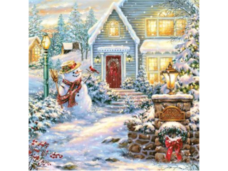 Serwetki POL-MAK GWIAZDKA Daisy Lunch 33cm 20szt. Christmas Evening SD_GW_013001  [opakowanie=24szt]