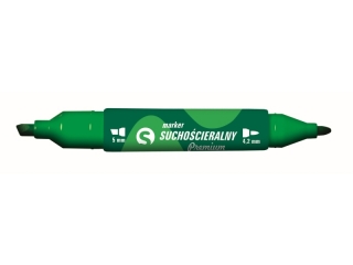 Marker suchościeralny TETIS KM504 Premium 2 końcówki - zielo