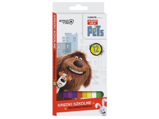 Kredki trójkątne ST.MAJEWSKI Secret Life of Pets 12 kolorów