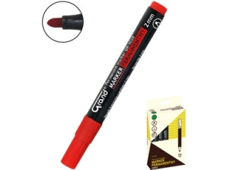 Marker permanent Grand okr�g�yA12 sztuk czerwony (KWP)
