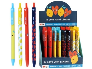 Długopis automatyczny M&G Lemon 2, 0,5 mm, niebieski