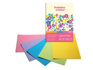 Blok Deco A4 20k. HAPPY COLOR Summer 170g 5 kol. intensywnyc
