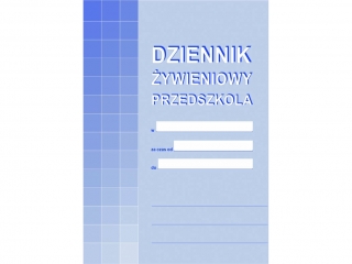 Druk-Dziennik ywieniowy przedszkola