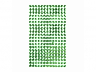 Kryształki samoprzylepne DPCRAFT 6mm, 260 szt. - light green