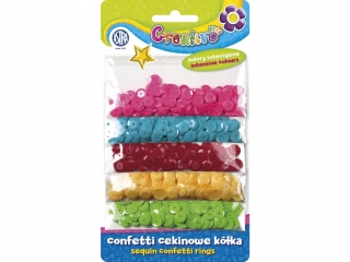 Confetti cekinowe kka ASTRA na blistrze - mix 5  kolorw i
