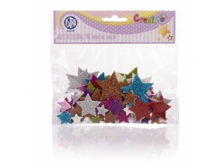 Naklejki dekoracyjne - brokatowe gwiazdki