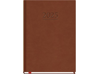 Kalendarz książkowy MP A5 Popularny 2024 - ciemnobrązowy