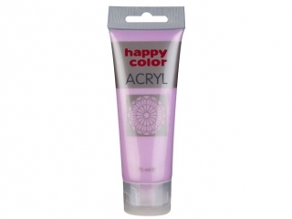 Farba akrylowa 75ml, różowy metalik, Happy Color