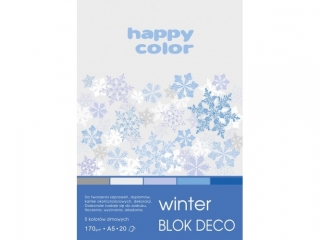 Blok Deco A5 20k. HAPPY COLOR Winter 170g 5 kol.