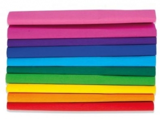 Bibuła marszczona HAPPY COLOR 50x200cm - Tęcza - mix 10 kolo