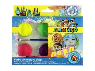 Farby do twarzy i ciała 6 kolorów neonowych