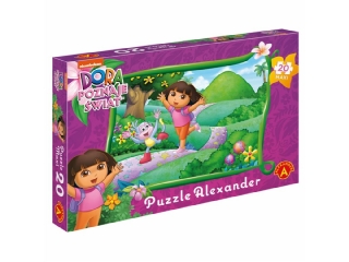 Puzzle 20 Maxi ALEXANDER Dora poznaje świat - Kolorowa kra