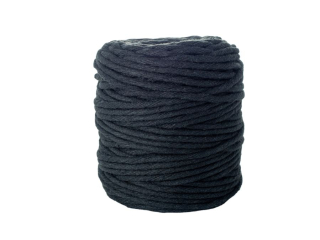Sznurek bawełniany do makramy SBK-14 czarny 5mm x 100m (splot 21 nitek)